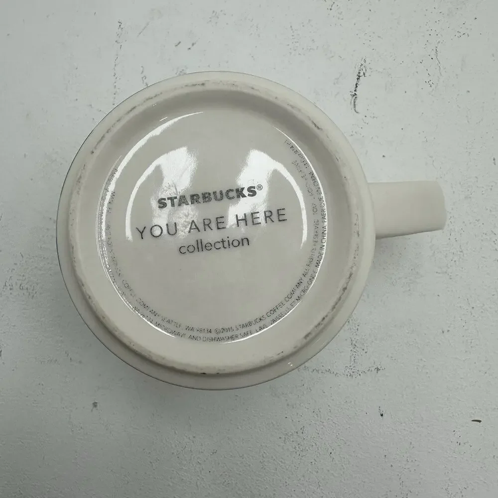 STARBUCKS PIKE PLACE MARKET YOU ARE HERE COLLECTION COFFEE MUG Seattle 2015 14oz